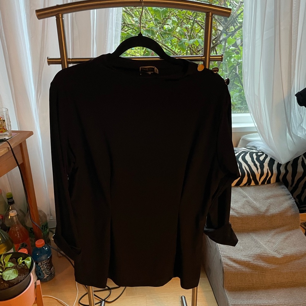 Sympli Black Long Sleeve Top